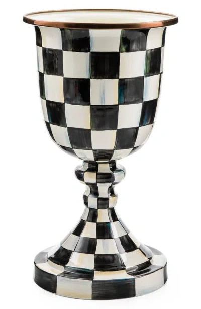 Mackenzie-childs Mackenzie Childs Courtly Check Pedestal Vase