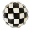 Mackenzie-childs Courtly Check Petit Four Platinum Round Knob In Black