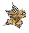 Mackenzie-childs Courtly Check Poinsettia Tree Decoration In Gold