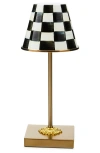 Mackenzie-childs Mackenzie Childs Courtly Check Rechargeable Led Cafe Table Lamp In Black