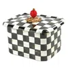Mackenzie-childs Mackenzie Childs Courtly Check Enameled Steel Recipe Box