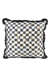 Mackenzie-childs Mackenzie Childs Courtly Check Ruffle Accent Pillow