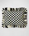 Mackenzie-childs Courtly Check Ruffle Lumbar Pillow