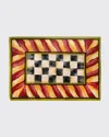 Mackenzie-childs Courtly Check Rug, 2' X 3' In Red/gold
