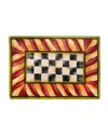 Mackenzie-childs Courtly Check Rug, 2' X 3' In Red/gold