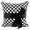 Mackenzie-childs Courtly Check Sash Pillow In Black/white