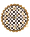 Mackenzie-childs Courtly Check Scalloped Desk Clock In Multi