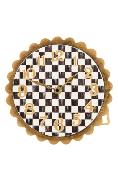 Mackenzie-childs Mackenzie Childs Courtly Check Scalloped Desk Clock In Multi