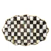 Mackenzie-childs Courtly Check Ceramic Serving Platter In Black