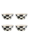 Mackenzie-childs Mackenzie Childs Courtly Check Set Of 4 Everyday Bowls