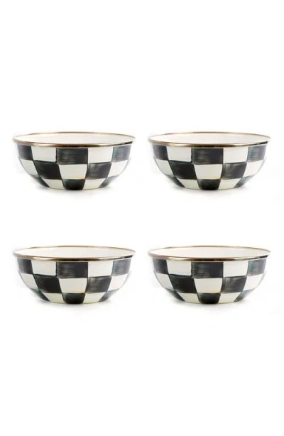 Mackenzie-childs Mackenzie Childs Courtly Check Set Of 4 Everyday Bowls In Multi