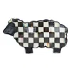 Mackenzie-childs 13.75" Courtly Check Sheep Serving Board In Black/white