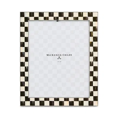 Mackenzie-childs Courtly Check Silver Plated Frame, 8 X 10 In Black