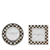 Mackenzie-childs Courtly Check Silver-plated Picture Frames, Set Of 2
