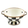 Mackenzie-childs Courtly Check Enamel Simply Anything Bowl In Black/white