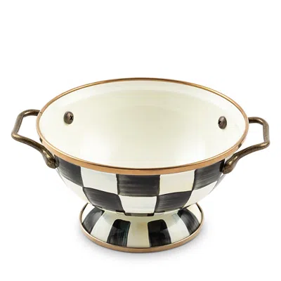 Mackenzie-childs Courtly Check Enamel Simply Anything Bowl In Black/white