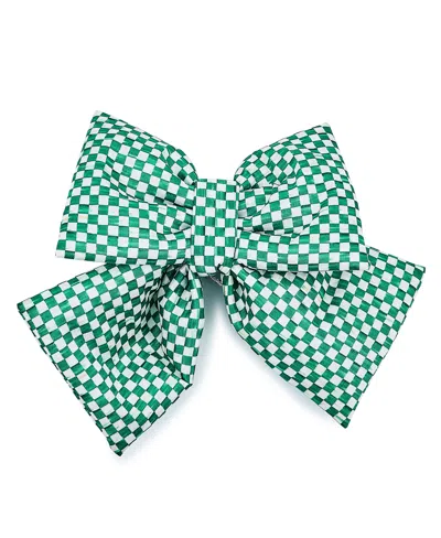 Mackenzie-childs Courtly Check Small Bow In Green