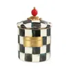 Mackenzie-childs Mackenzie Childs Courtly Check Enamel Canister In Black