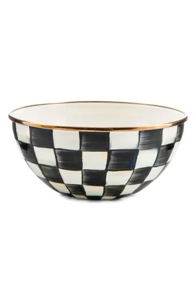 Mackenzie-childs Mackenzie Childs Courtly Check Small Everyday Bowl In Black