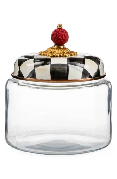 Mackenzie-childs Mackenzie Childs Courtly Check Small Kitchen Canister