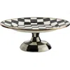 Mackenzie-childs Mackenzie Childs Courtly Check Small Pedestal Platter In Multi
