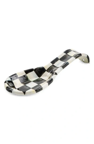 Mackenzie-childs Mackenzie Childs Courtly Check Spoon Rest In Black