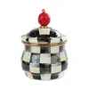 Mackenzie-childs Mackenzie Childs Courtly Check Lidded Sugar Bowl In Neutral