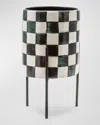 Mackenzie-childs Courtly Check Tabletop Planter