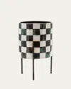 Mackenzie-childs Courtly Check Tabletop Planter
