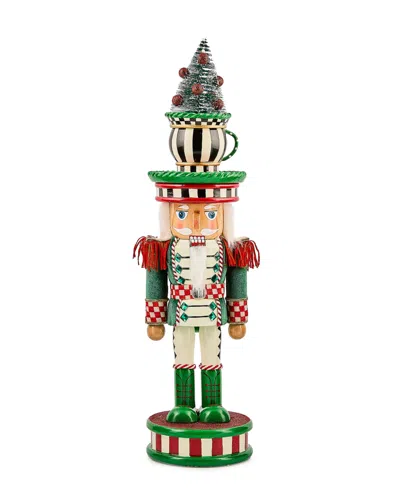 Mackenzie-childs Courtly Check Teacup Nutcracker In Multi