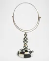 Mackenzie-childs Courtly Check Vanity Mirror In Black/white
