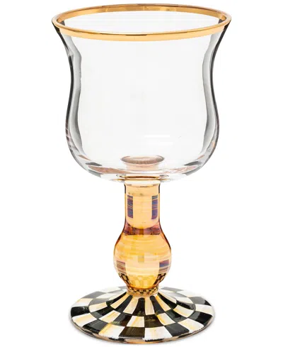 Mackenzie-childs Courtly Check Wine Glass In No Color