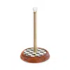 Mackenzie-childs Courtly Check Wood Paper Towel Holder