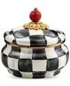 Mackenzie-childs Mackenzie Childs Courtley Check Enamel Squashed Canister In No Color