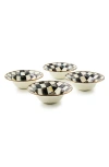 Mackenzie-childs Mackenzie Childs Courtly Checks Set Of 4 Enamel Breakfast Bowls