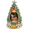 Mackenzie-childs Courtly Check Christmas Tree Santa Musical Display In Multi