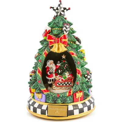 MACKENZIE-CHILDS MACKENZIE CHILDS COURTLY CHRISTMAS TREE & SANTA MUSICAL DISPLAY