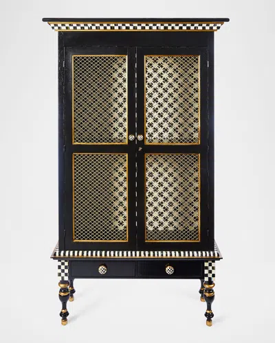 Mackenzie-childs Courtly Criss-cross Cabinet In Multi