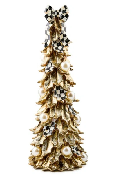 MACKENZIE-CHILDS MACKENZIE CHILDS COURTLY NOEL HANDMADE SHORT FAUX PEARL TREE FIGURINE