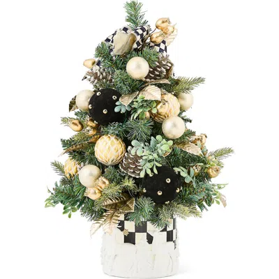 Mackenzie-childs Mackenzie Childs Courtly Noel Illuminated Tabletop Christmas Tree In Green