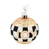 Mackenzie-childs Courtly Noel Joy Glass Ball Ornament In Multi