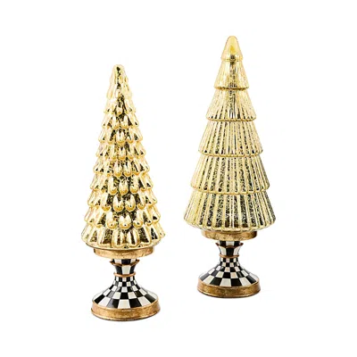 Mackenzie-childs Courtly Noel Short Illuminated Glass Tree In Gold