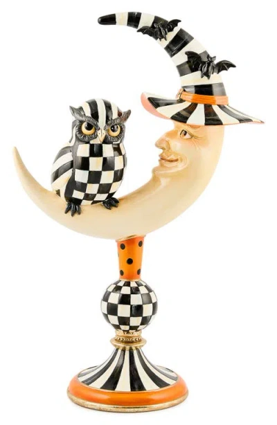 Mackenzie-childs Mackenzie Childs Courtly Owl On Moon Figurine In Multi