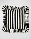 Mackenzie-childs Courtly Stripe Ruffle Throw Pillow