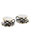 Mackenzie-childs Courtly Teacup Salt & Pepper Set In Multi