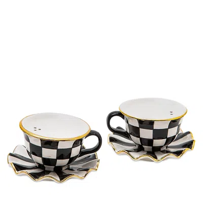 Mackenzie-childs Courtly Teacup Salt & Pepper Set In Multi
