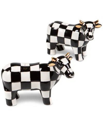 MACKENZIE-CHILDS COW SALT & PEPPER SHAKER SET