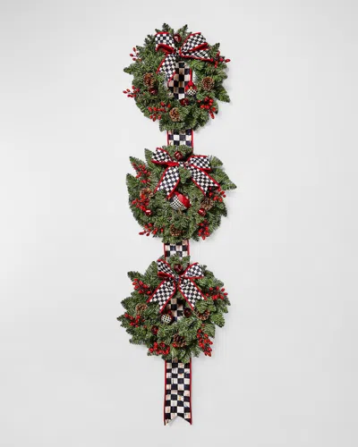 Mackenzie-childs Cozy Christmas Triple Door Wreath In Multi