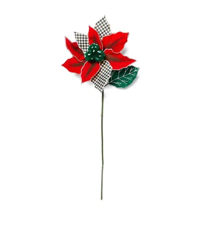 Mackenzie-childs Cozy Poinsettia Tree Decoration In Red