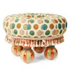 Mackenzie-childs Croquet Dots Ottoman In Multi/dotted